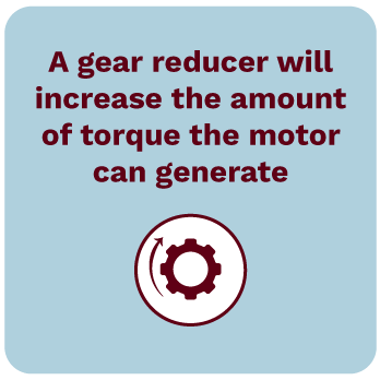 A Falk gear reducer will increase the amount of torque a motor generates.