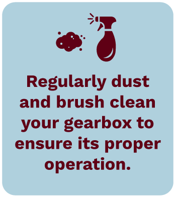 Be sure to regularly dust and brush clean your Falk gearbox to ensure its proper operation