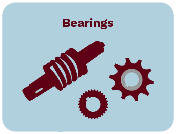 Industrial gearbox bearings.