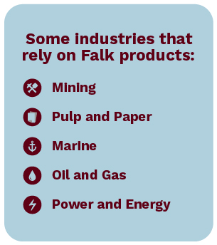 Falk gear reducers are used in many industries, like mining, oil and gas, and more.