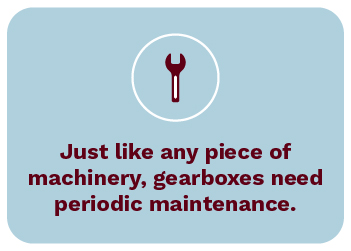 Just like any piece of machinery, gearboxes need periodic maintenance.