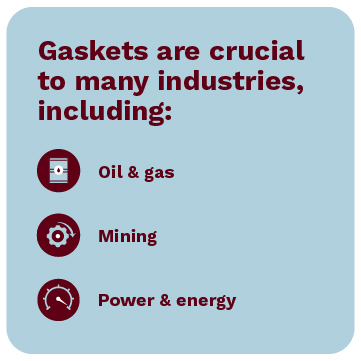 Gaskets are crucial to many industries, including oil and gas, mining, and power and energy.