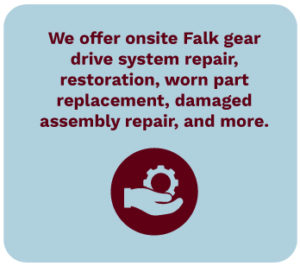 NW Industrial, LLC offers onsite Falk gearbox repair, restoration, worn part replacement, damaged assembly repair, and more.