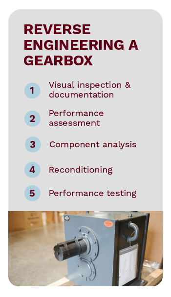 Reverse gearbox engineering is analyzing and replicating a gearbox to understand and improve its design.